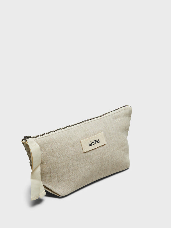 Stoy Pouch Linen Mini In Pure Nature