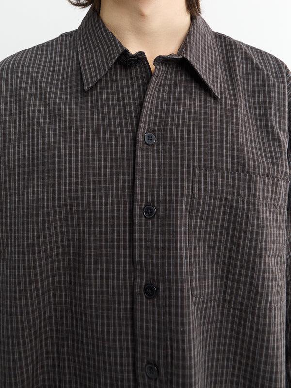 Stoy Priority Shirt In Dark Linen Check