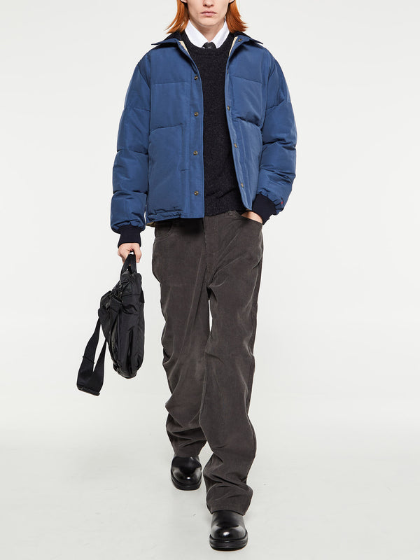 Stoy Quilted Puffer Jacket In Navy