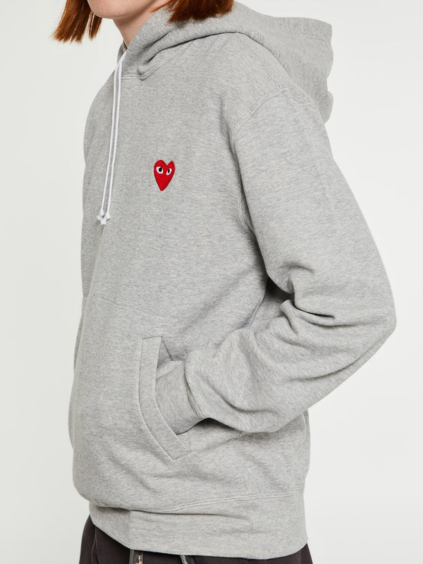 Stoy Red Heart Hoodie In Grey