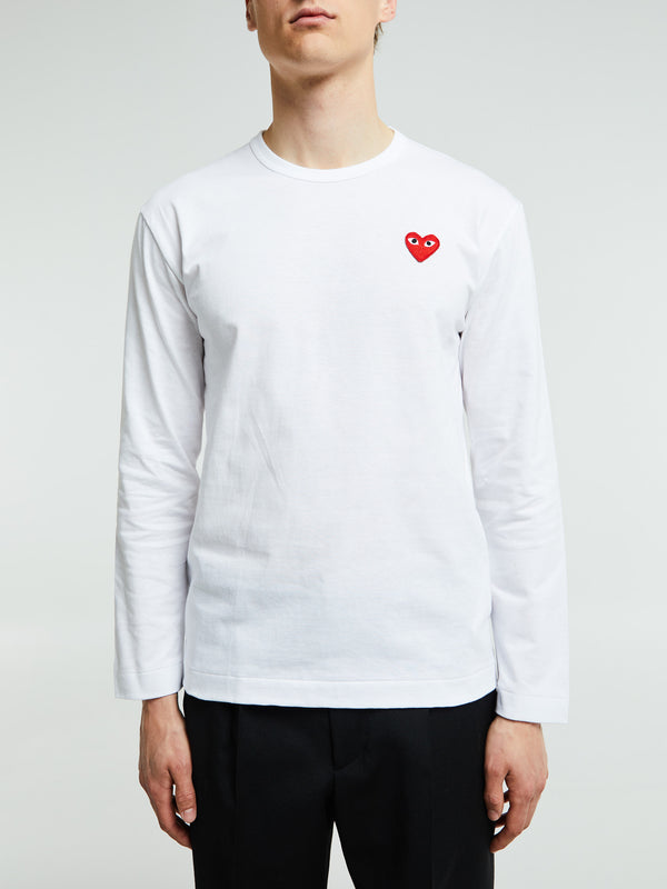 Stoy Red Heart Longsleeved T-Shirt In White