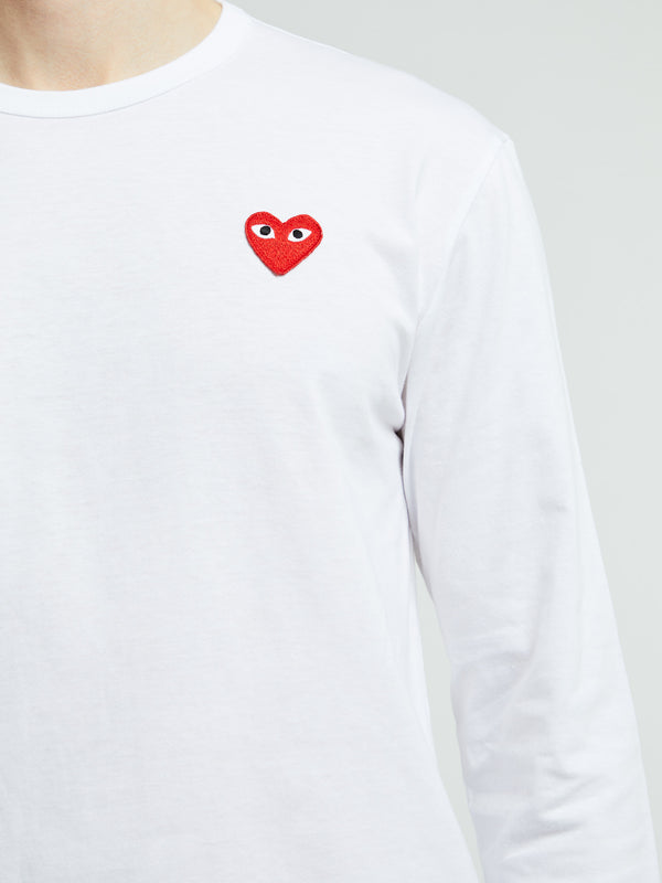 Stoy Red Heart Longsleeved T-Shirt In White