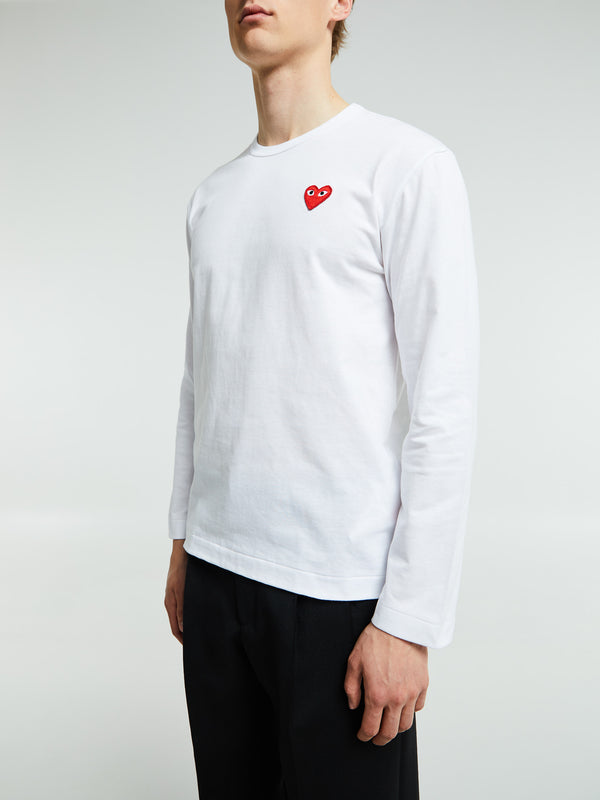 stoy Red Heart Longsleeved T-Shirt in White