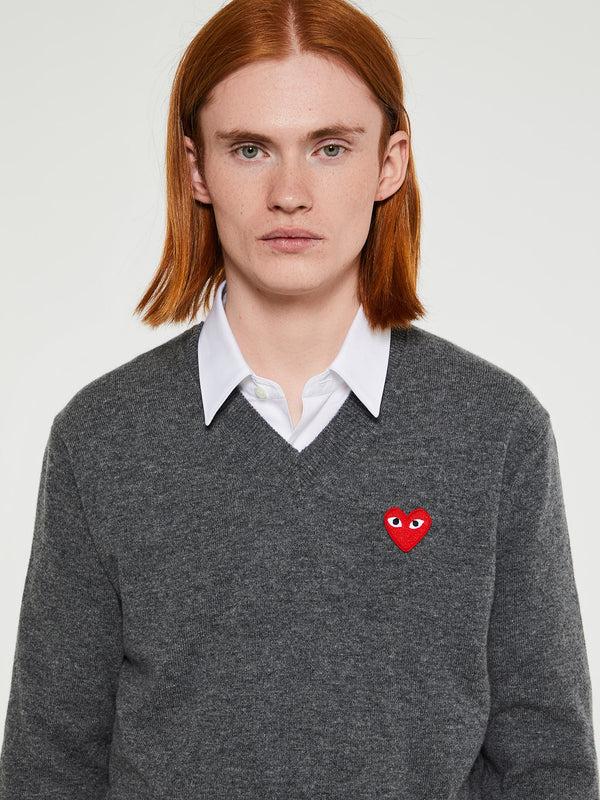 Stoy Red Heart Sweater In Grey