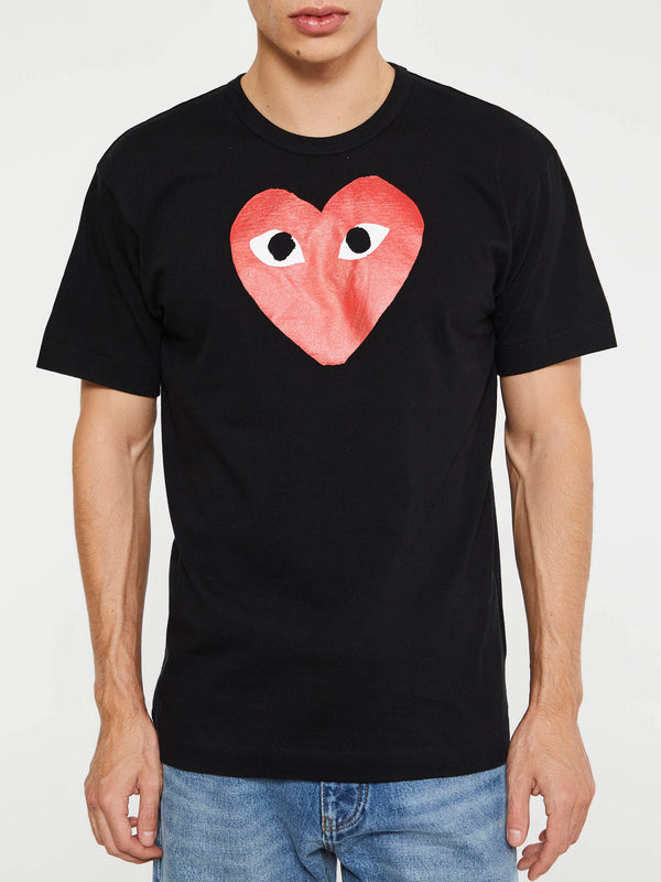 Stoy Red Heart T-Shirt In Black