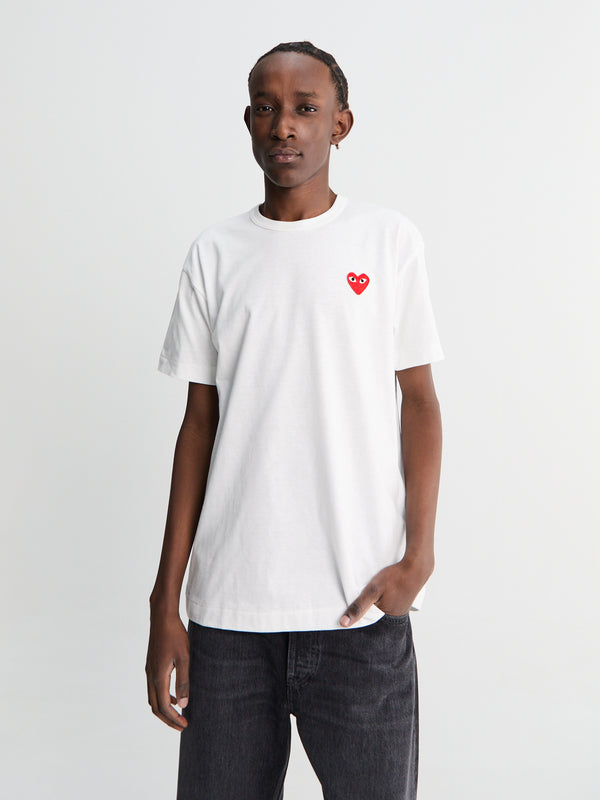 stoy Red Heart T-Shirt in White