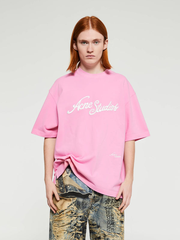 Stoy Relaxed Fit Logo T-Shirt In Bubble Pink