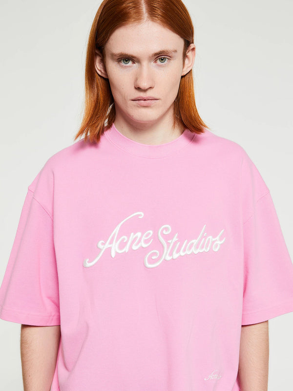 Stoy Relaxed Fit Logo T-Shirt In Bubble Pink
