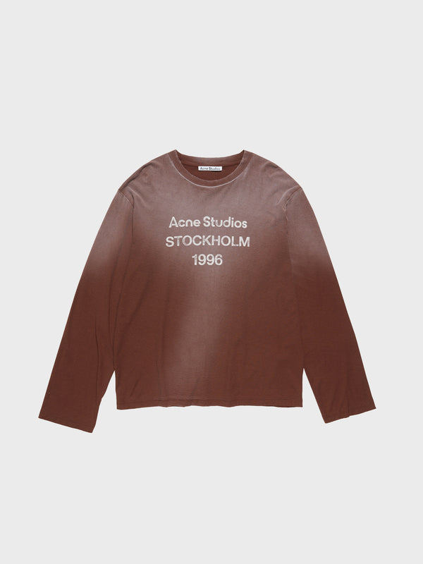 stoy Relaxed Fit Logo T-Shirt in Chocolate Brown