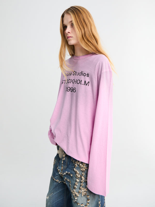 Stoy Relaxed Fit Logo T-Shirt In Cotton Candy Pink