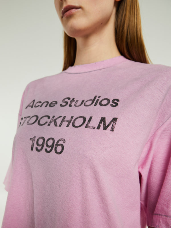 Stoy Relaxed Fit Logo T-Shirt In Cotton Candy Pink