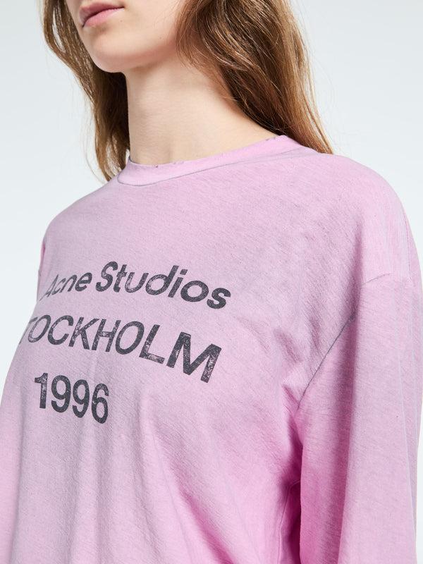 Stoy Relaxed Fit Logo T-Shirt In Cotton Candy Pink