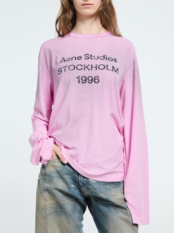 stoy Relaxed Fit Logo T-Shirt in Cotton Candy Pink