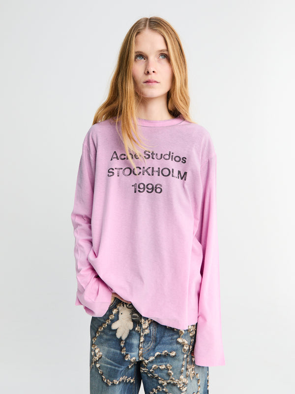 stoy Relaxed Fit Logo T-Shirt in Cotton Candy Pink