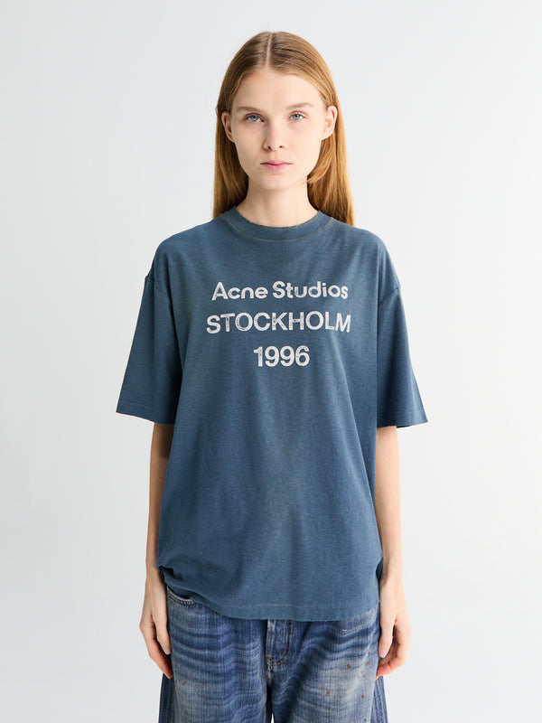 Stoy Relaxed Fit Logo T-Shirt In Deep Blue