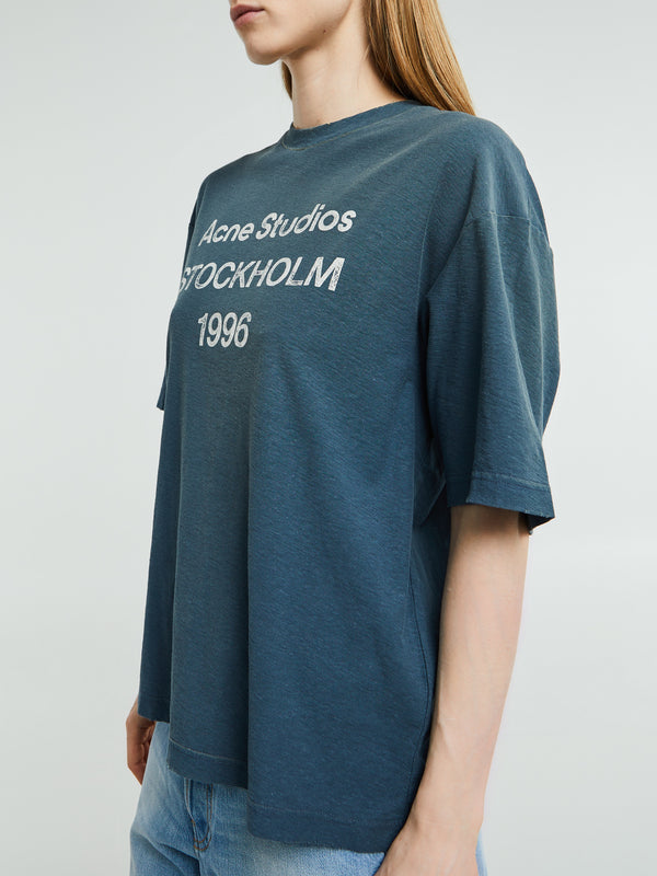 Stoy Relaxed Fit Logo T-shirt In Deep Blue