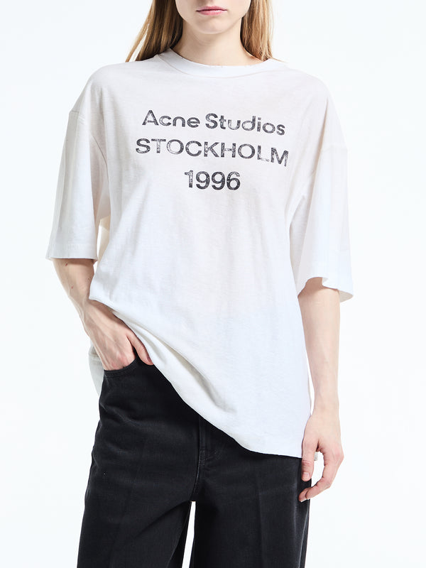 Stoy Relaxed Fit Logo T-Shirt In Dusty White