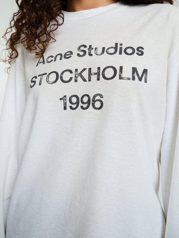 Stoy Relaxed Fit Logo T-shirt In Dusty White