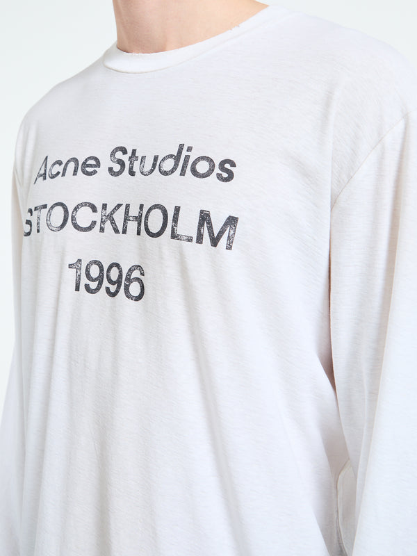 Stoy Relaxed Fit Logo T-shirt In Dusty White