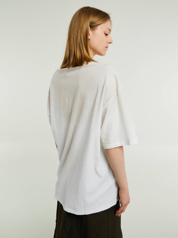 Stoy Relaxed Fit Logo T-Shirt In Dusty White