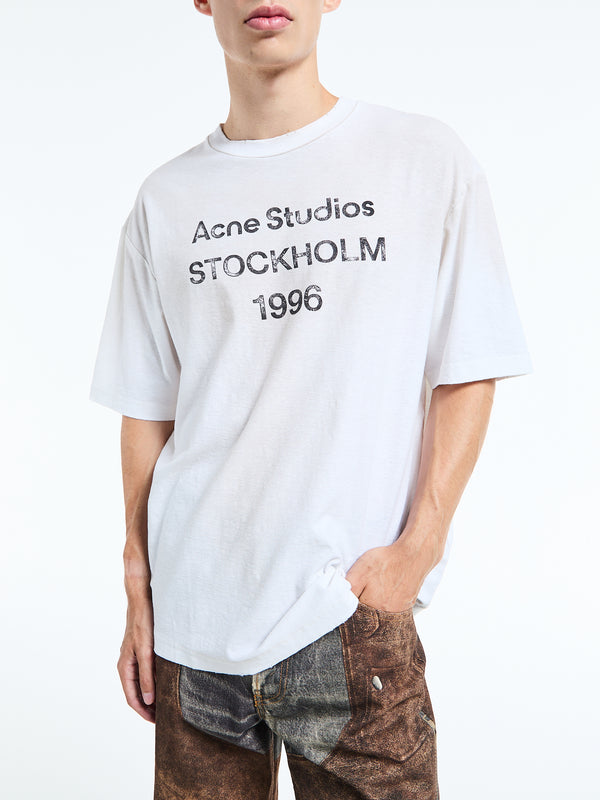stoy Relaxed Fit Logo T-Shirt in Dusty White
