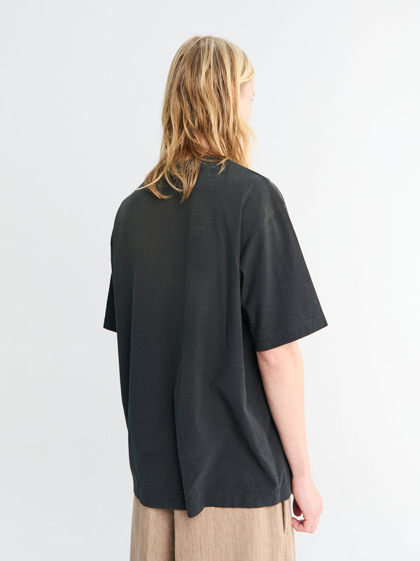Stoy Relaxed Fit Logo T-Shirt In Faded Black