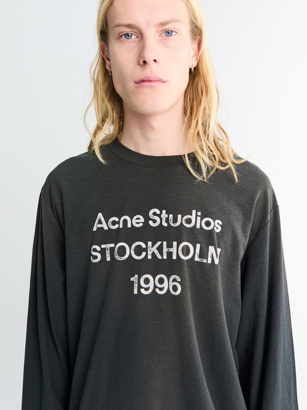 Stoy Relaxed Fit Logo T-Shirt In Faded Black