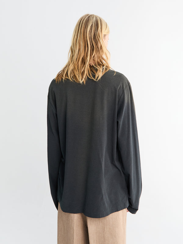 Stoy Relaxed Fit Logo T-Shirt In Faded Black