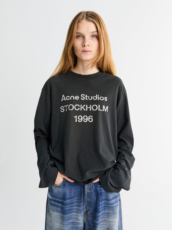 Stoy Relaxed Fit Logo T-Shirt In Faded Black