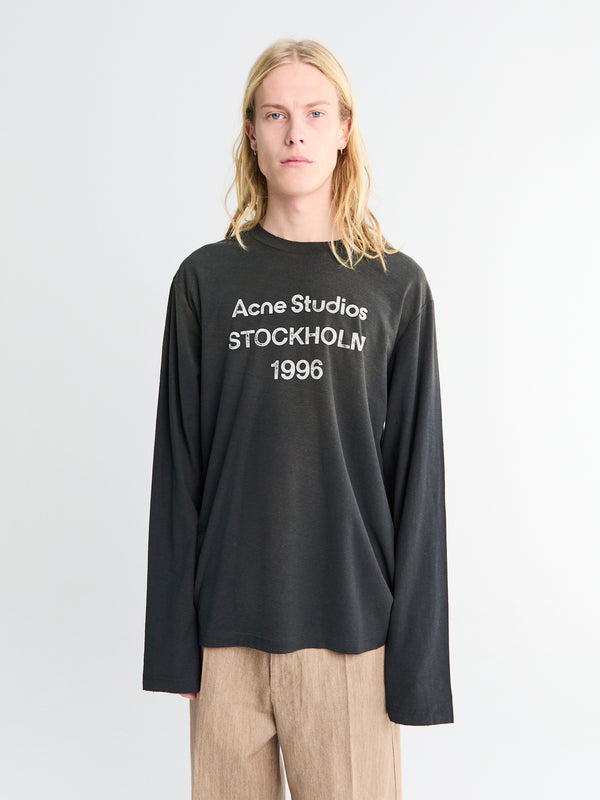 stoy Relaxed Fit Logo T-Shirt in Faded Black