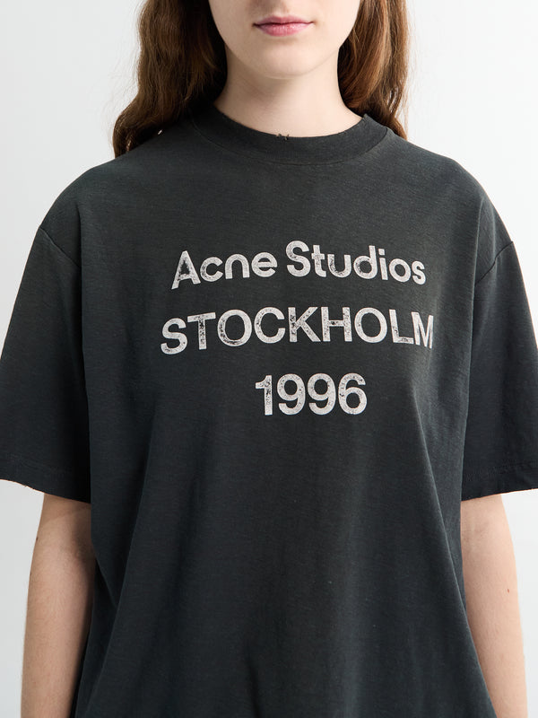 Stoy Relaxed Fit Logo T-Shirt In Faded Black