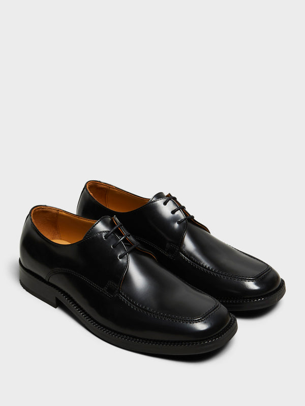 Stoy Reunion Derby Shoes In Black Polido