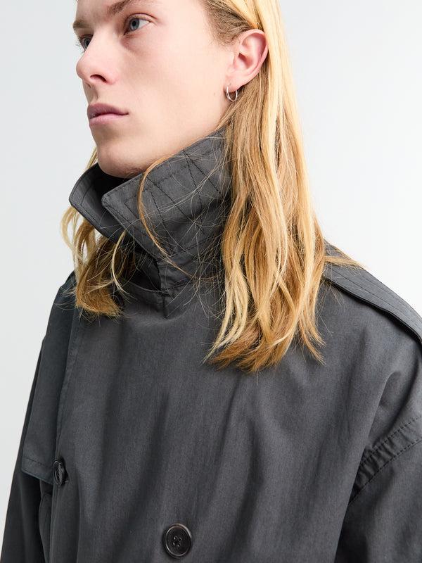 Stoy Robert Long Coat In Dark Grey