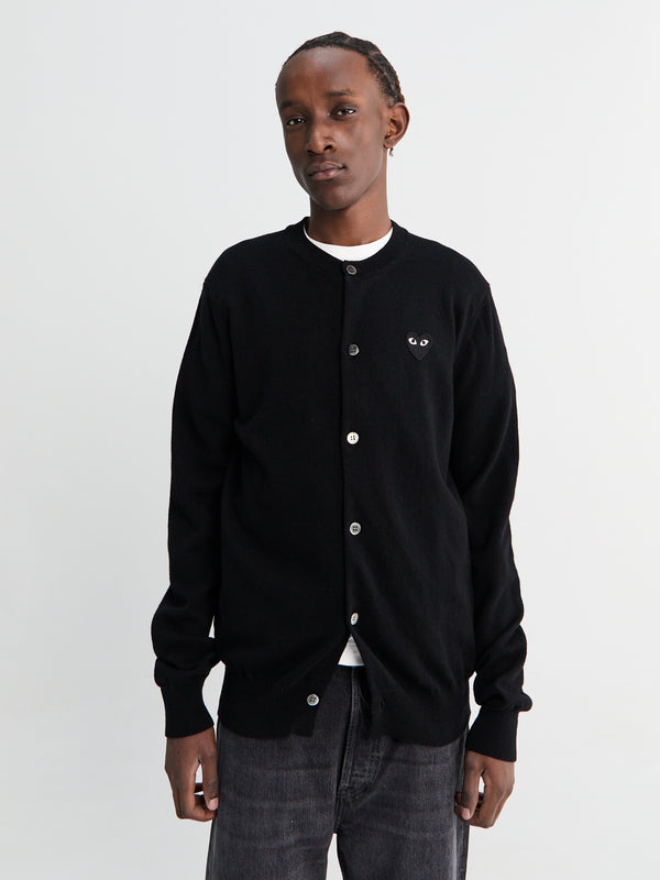 Stoy Round-Neck Black Emblem Knit In Black
