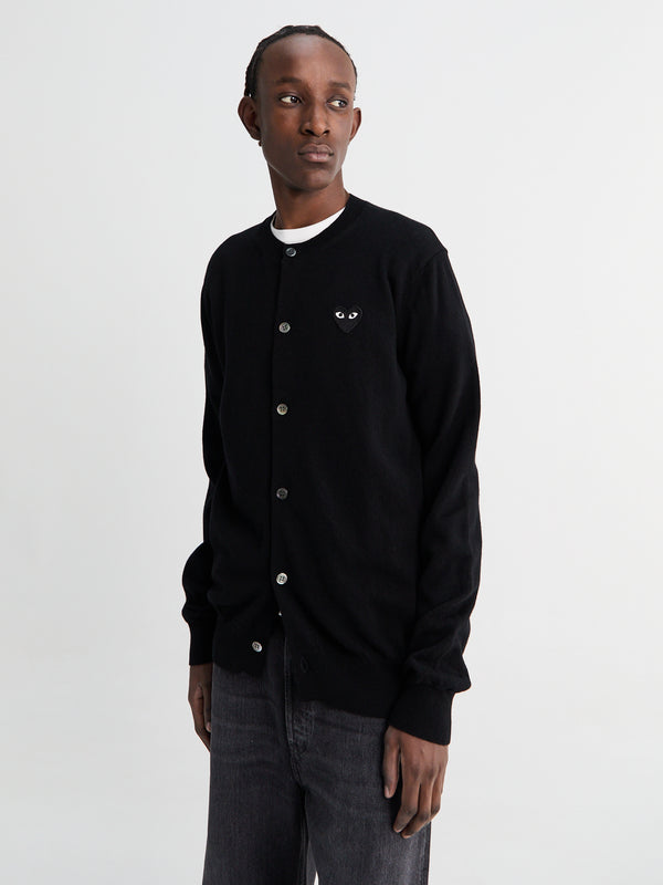 Stoy Round-Neck Black Emblem Knit In Black