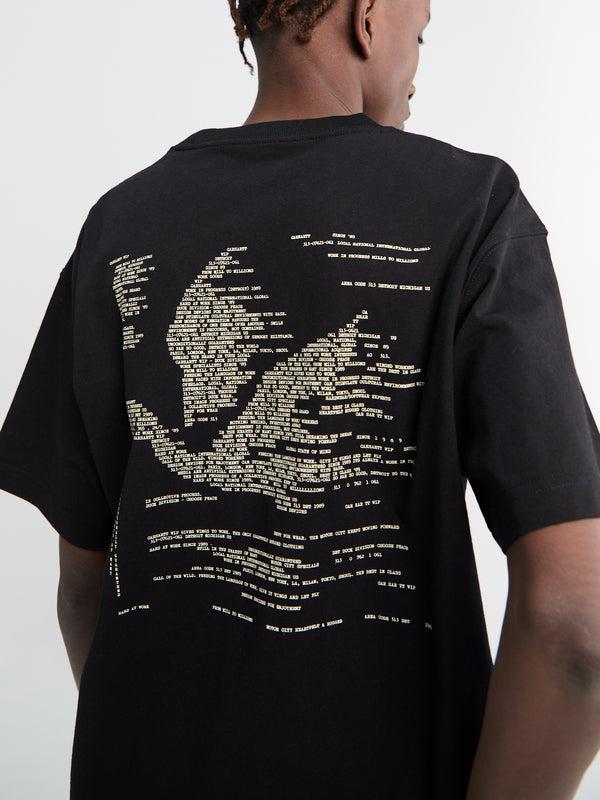 Stoy S/S Punched T-Shirt In Black