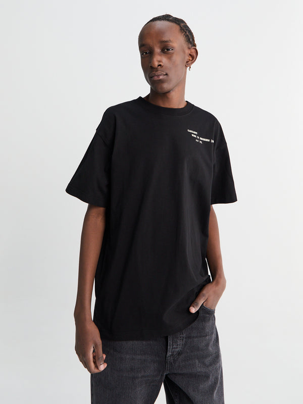 stoy S/S Punched T-Shirt in Black