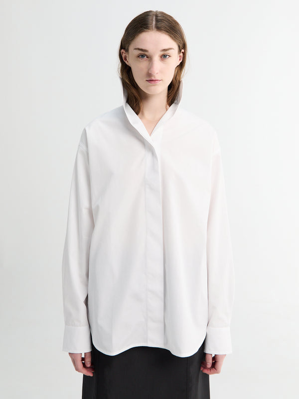 Stoy Sharp Poplin Shirt In White