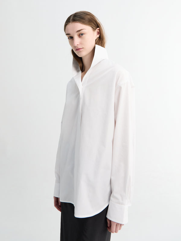 Stoy Sharp Poplin Shirt In White