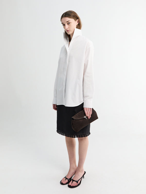 stoy Sharp Poplin Shirt in White