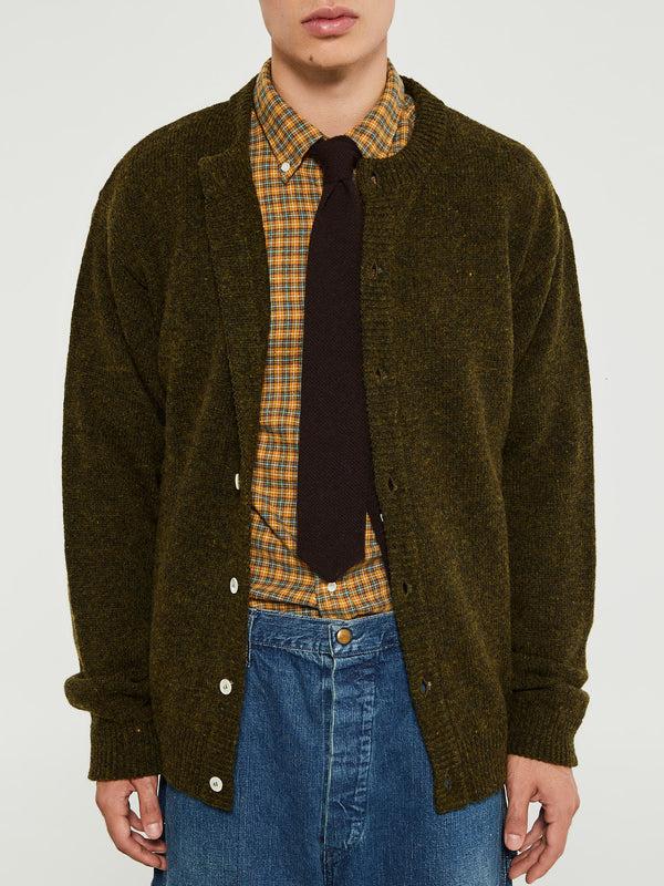 stoy Shetland Cardigan in Pine Shadow