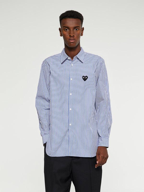 stoy Shirt with Black Emblem in Blue