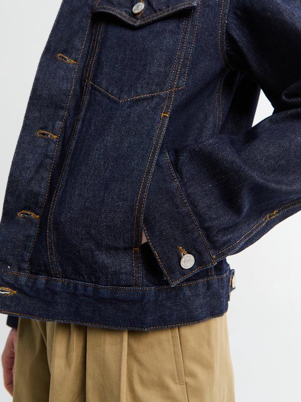 Stoy Short Denim Jacket In Indigo
