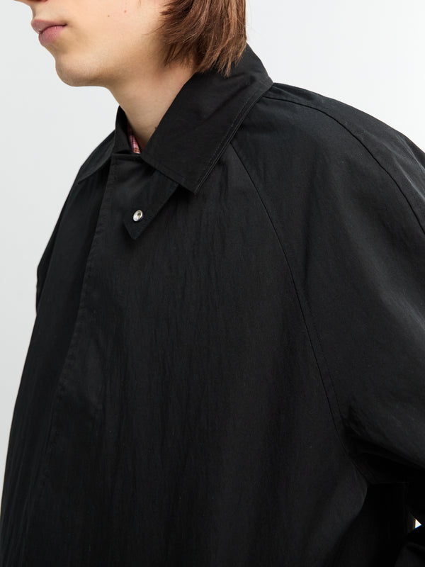 Stoy Short Raglan Coat In Black