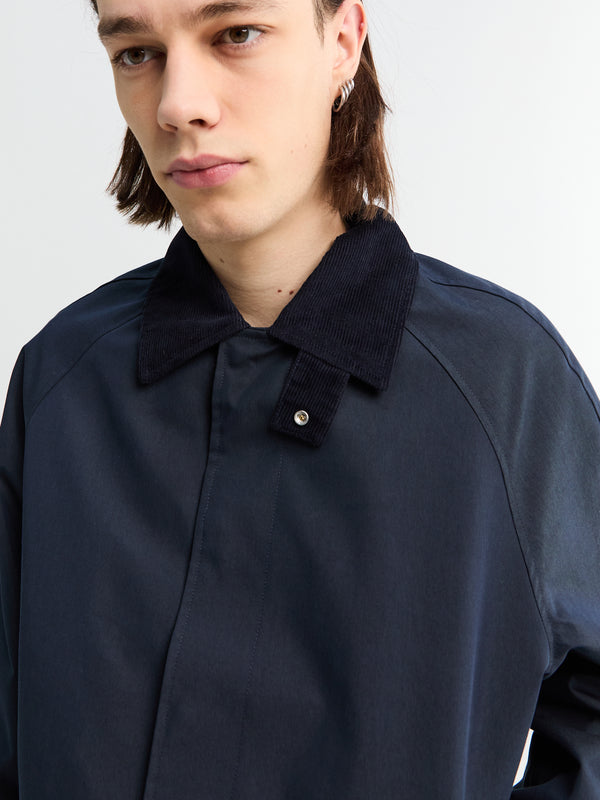 Stoy Short Raglan Coat In Navy