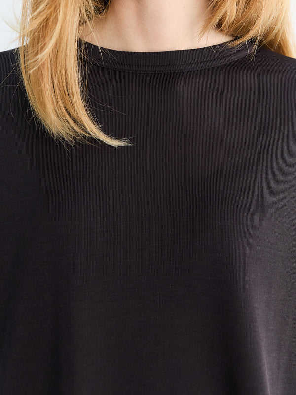 Stoy Short Sleeve T-shirt In Black Grape