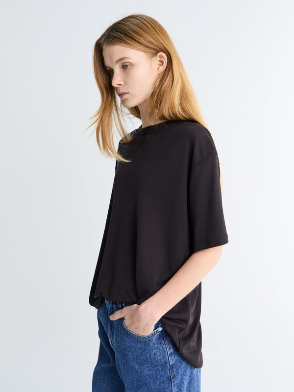 Stoy Short Sleeve T-shirt In Black Grape