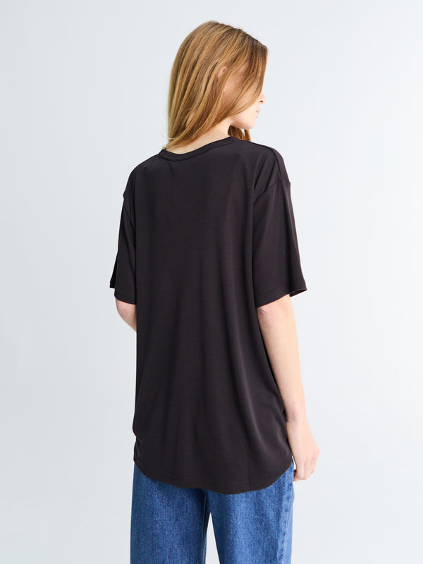 Stoy Short Sleeve T-shirt In Black Grape