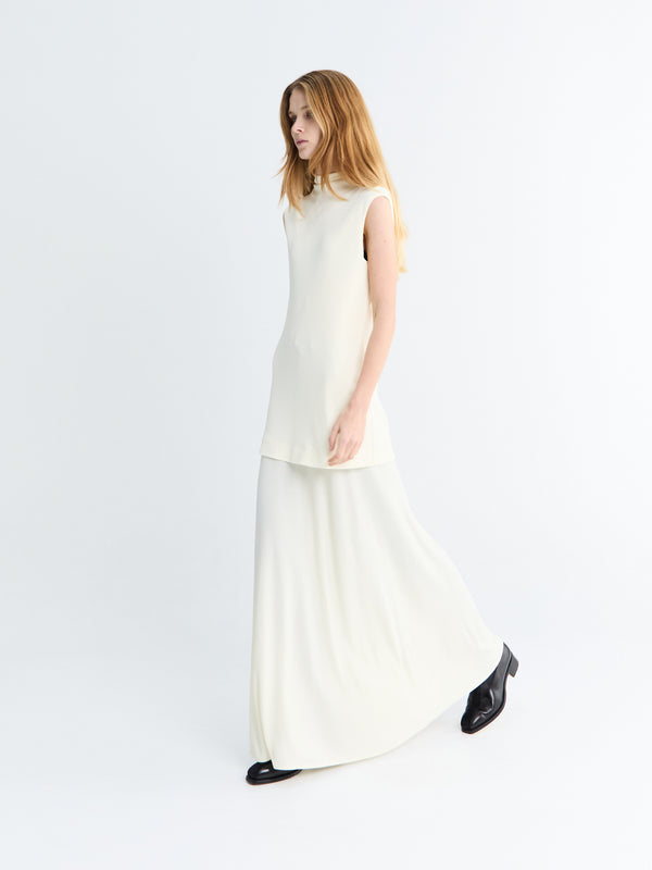 Stoy Sleeveless High-Neck Dress In Chalk