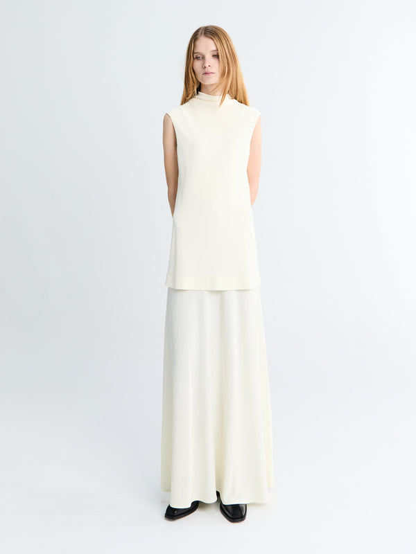 Stoy Sleeveless High-Neck Dress In Chalk